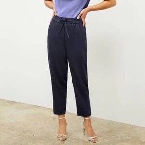 MM Lafleur Navy Straight-Leg Pants